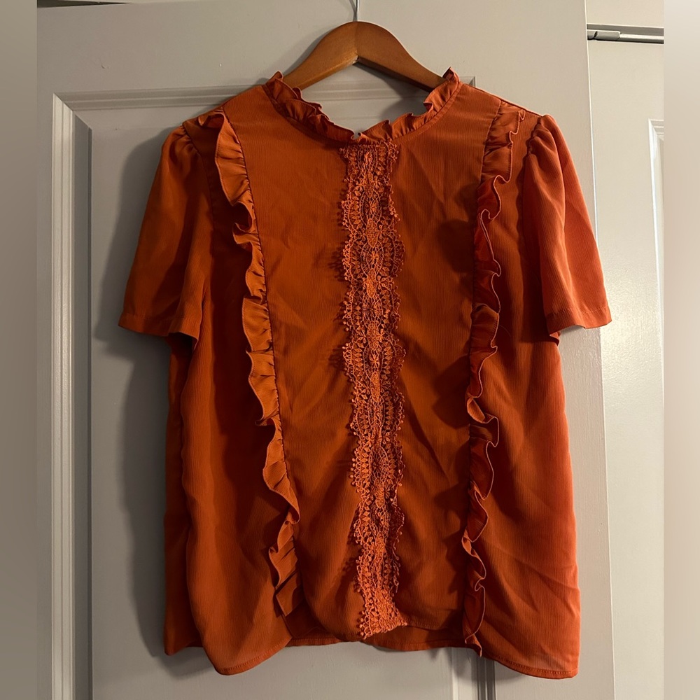 SHEIN Women’s Blouse Top Orange